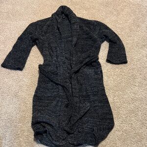 Barefoot Dreams Cozy Long Charcoal Gray Robe
